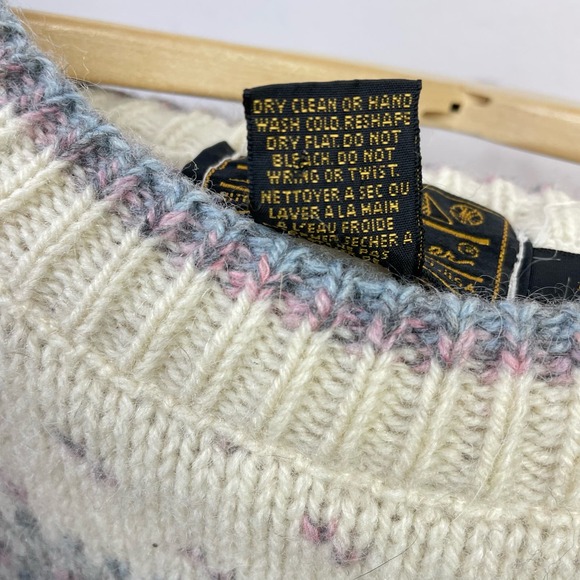 Eddie Bauer Cream Patterned Crew Neck Sweater - Picture 11 of 11